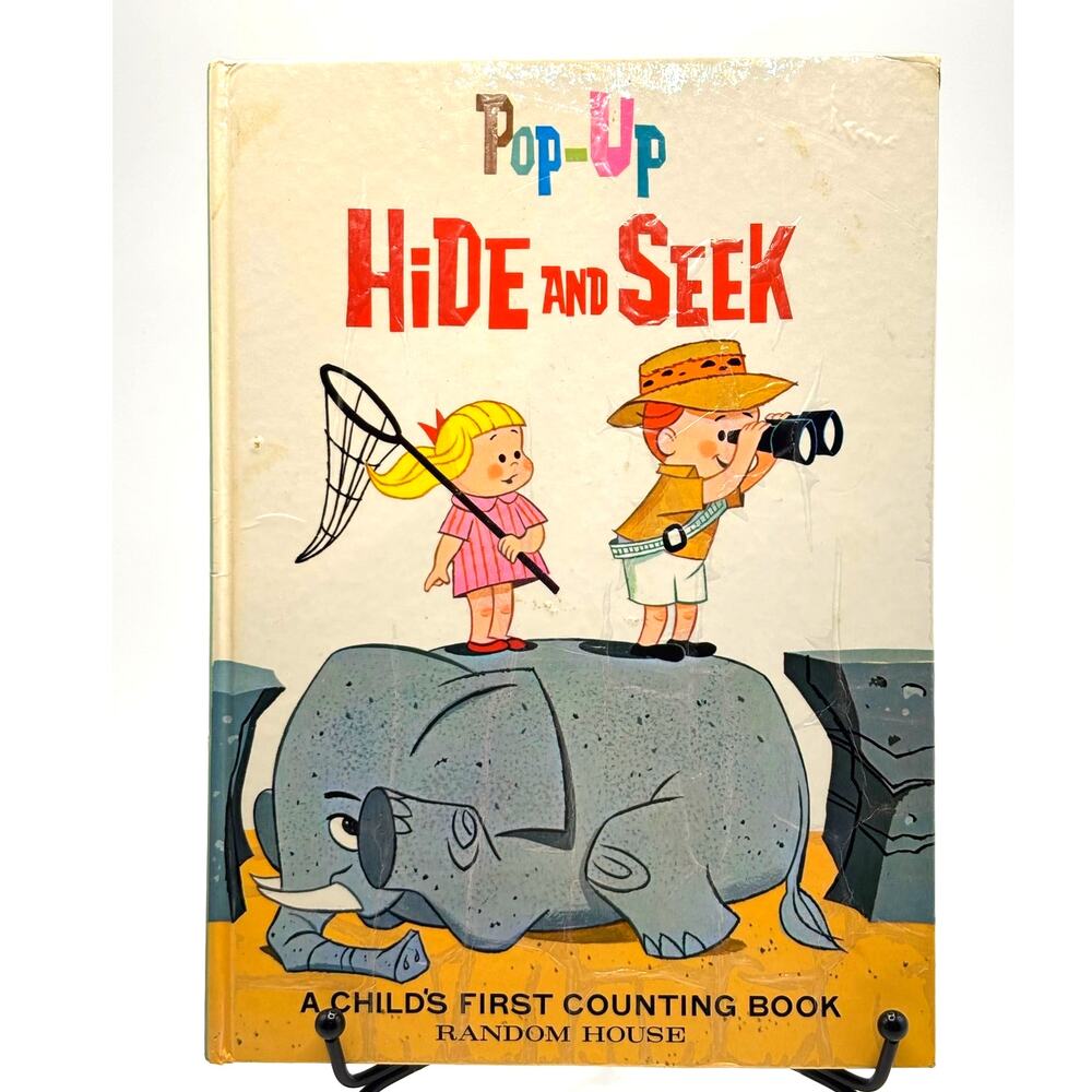 Vintage 1960's Pop-Up Hide and Seek Counting Book, Random House, HC